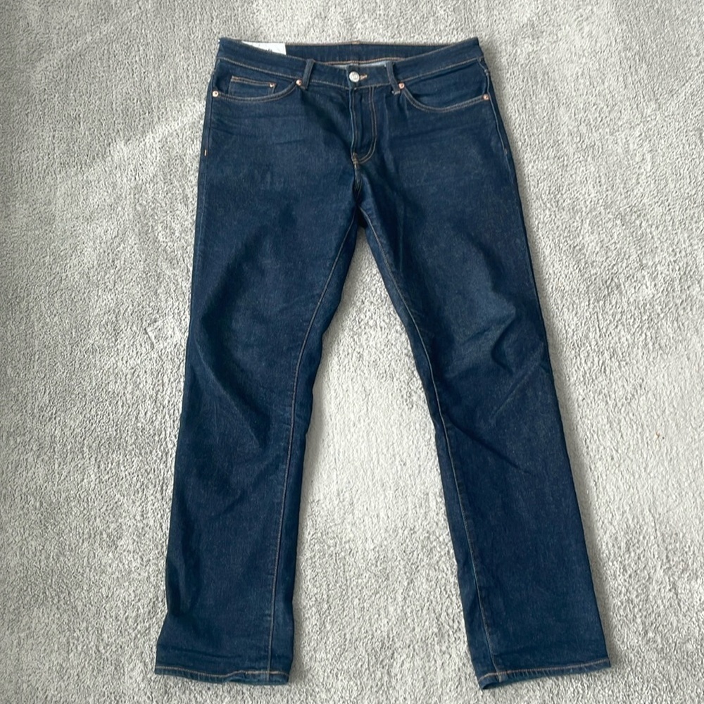 EC H&M Men's Regular Straight Dark Wash Jean - Size 34/32